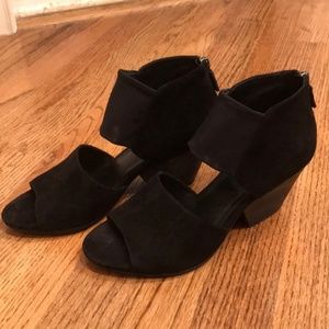 Eileen Fisher Black Suede Chat Bootie Sandal